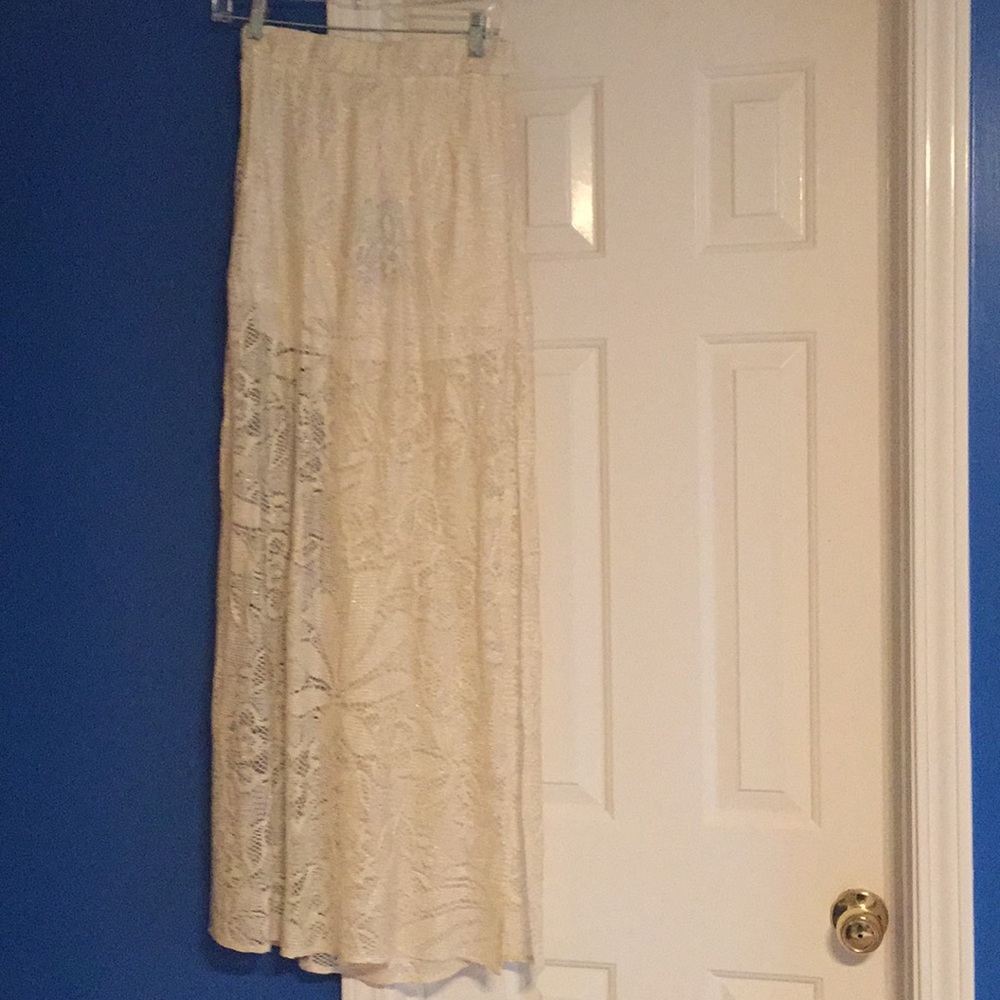 Show me your mumu long skirt with underlay skirt